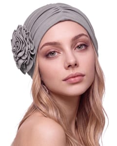 ColorAngel Chemo Headwear - Soft Turban, Light Grey