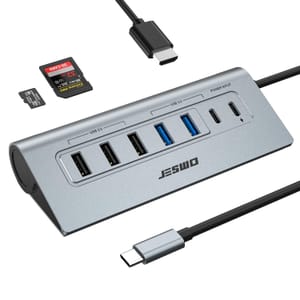 JESWO USB-C Hub 10-in-1 Multiport with HDMI 4K@60Hz