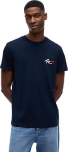 Tommy Jeans Men's Short Sleeve T-Shirt with Logo, Navy, XL