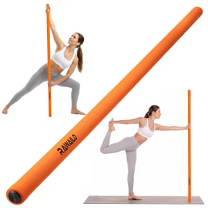 Rawaild 5ft Steel Mobility Yoga Stick Adjustable for Stretching