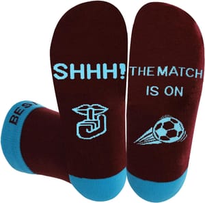 Dekzked Football Fans Socks Shhh! Match is on (Size 6-12)