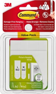 Command Picture Hanging Strips Value Pack: Medium 8, Large 16 - £5.39 S&S