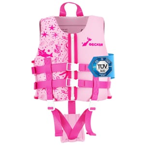 Obcxin Kids Swim Vest: Adjustable Buoyancy, Removable Floats, Ages 6-9