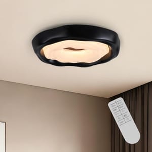 Meibeileil Modern LED Ceiling Light, round Flush Mount, Dimmable Remote