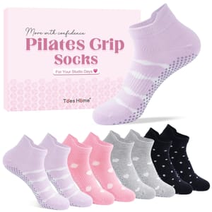 Toes Home Pilates Yoga Grip Socks for Women 4-7