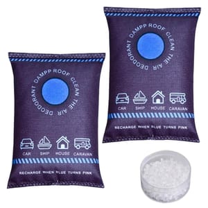 2-Pack Reusable Desiccant Dehumidifier Bags for Home, Car, Basement, RV