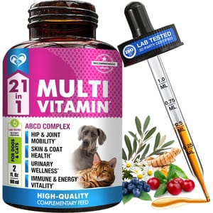 21-in-1 Dogs & Cats Multivitamin Drops, Glucosamine, 60mL - £9.59 S&S Voucher