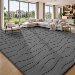 Sour Lemon Large Rug, 140x200 Cm, Washable Grey