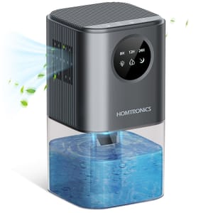 Homtronics 1.7L Auto Mini Dehumidifier Silver