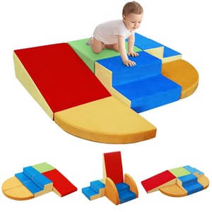 Colorful 6-Piece Soft Foam Play Blocks for Kids and Toddlers