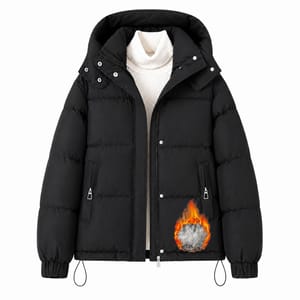 Women's Winter Puffer Coats with Fur Hood, Windproof