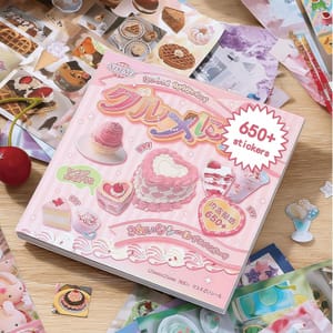 Bubaxuce 650+ Pieces Japanese Sticker Book Aesthetic Y2K Retro