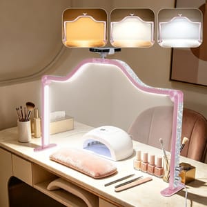Half Moon Nail Desk Light with Phone Holder (Rose)