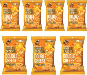 Younger Farm Double Cheese Mini Rice Crackers 7-Pack Halal Certified