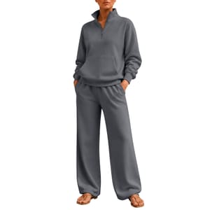 Heated Hoodie Lounge Set for Women, Zip-up Tracksuit 2-Piece