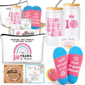 Frerdui 10th Birthday Gift Set for Girls, 6Pcs, 16oz Cup
