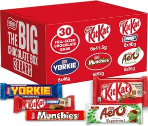 Nestl 30 Bars Box Assorted KitKat, Aero, Yorkie, Munchies - £12.59 S&S