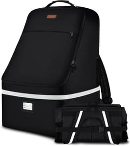 Padded Car Seat Travel Bag with Reflective Stripes