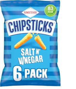 Chipsticks Salt & Vinegar Multipack Crisps 6 X 17g