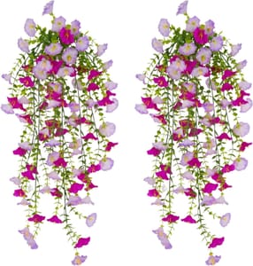 Avoik 4-Pack Indoor/Outdoor UV-Resistant Artificial Hanging Flowers