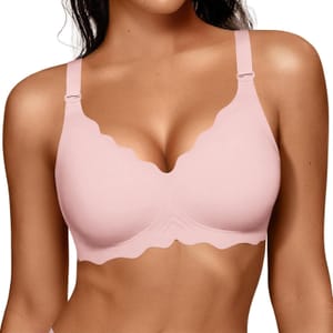 Riou Jelly Bras Deep-v Seamless Sleep Bra for Women