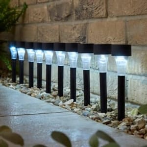 Pack of 10 Solar Plastic Stake Lights - Lowest Ever Price