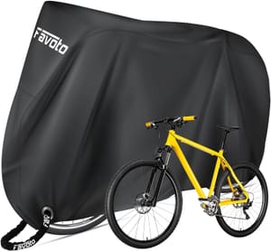 Favoto 1-2 Bike Cover, Waterproof, UV, Windproof, Lock Hole, 78.7x27.5x44in
