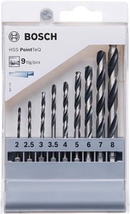 Bosch 9pc PointTeQ Hex Drill Bit Set for Metal