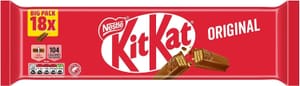 KitKat 2 Finger Milk Chocolate Biscuit Multipack, 18 X 20.7g - £3.55 S&S