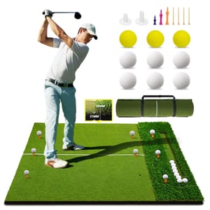 TTCBSPORTS 5x4FT Golf Hitting Mat with Ball Tray