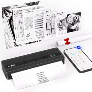 Vretti Portable A4 Inkless Bluetooth Thermal Printer