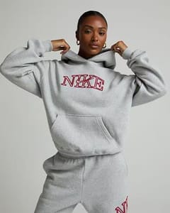 Nike Womens Studio Fleece Oversized Crop Hoodie