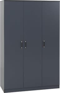 Seconique Dakota 3-Door Wardrobe Dark Grey