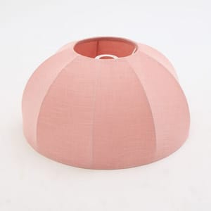 Pink Linen Dome Shade 21x46cm