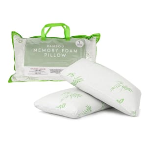 Voltico 2 Pack Bamboo Memory Foam Pillow with Cooling Cover