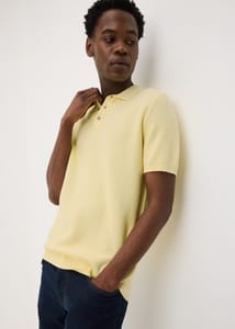 Yellow Texture Smart Polo Shirt