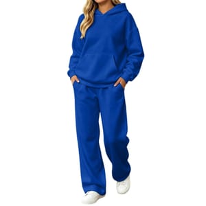 Women's Oversized Tracksuit Set Hoodie & Sweatpants, Wide-Leg Joggers