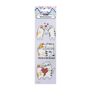 Kitty in Love Bottle Stickers