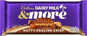 Cadbury Nutty Praline Crisp Chocolate Bar, 180 G (Pack of 1)