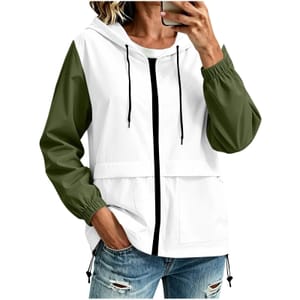 Women's Waterproof Lightweight Windbreaker Coat