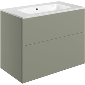 Bathstore Wharton 2 Door Green Wall Hung Basin Unit 815mm