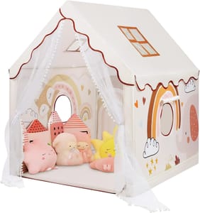 Kids Indoor/Outdoor Play Tent with Windows Princess Style