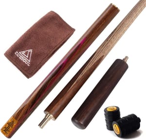 57 Inch 3/4 Jointed Snooker Billiard Pool Cue Set 18oz, 9.5mm Tip