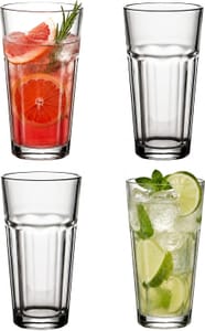 Premier Housewares 4 Hi Ball Glasses, 500ml