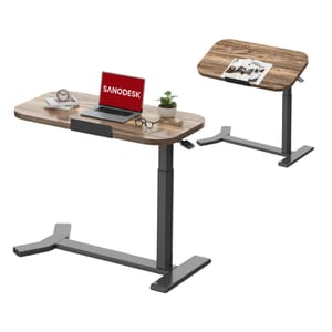 SANODESK Adjustable Overbed Table with Locking Casters