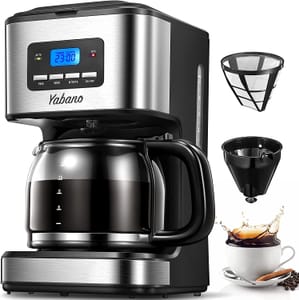 Yabano 1.5L Programmable Drip Coffee Maker with Timer