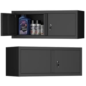 STEELIST Garage Locking Cabinet, 13 in High, Wall-Mounted, Black