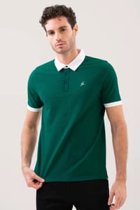 Enorsia Mens Olive/Green Pique Polo Shirt | Enorsia