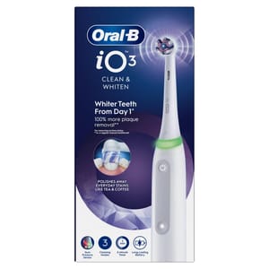 Oral-B iO3 Electric Toothbrush Quite White with Brush Head
