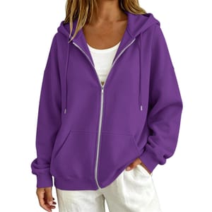 Cream Oversized Women's Zipped Hoodie UK